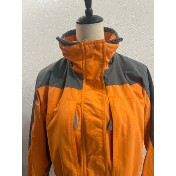 Columbia Omni-Tech Women’s Interchange Jacket XL Orange Gray Waterproof - Picture 2 of 13